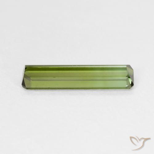 Tourmaline Gemstone in 13.9 x 3.6 mm Size for Sale, Tourmaline Stone in Earthy Green Color