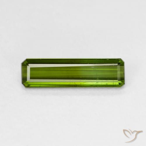 1.52ct Natural Earthy Green Tourmaline, Emerald Cut, VS