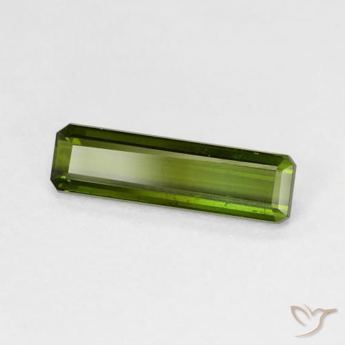 1.52 ct Green Tourmaline Stone, Natural Tourmaline in Octagon Step Cut Shape for Sale