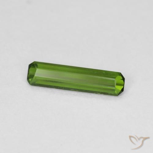 0.59 ct Green Tourmaline Stone, Natural Tourmaline in Octagon Step Cut Shape for Sale