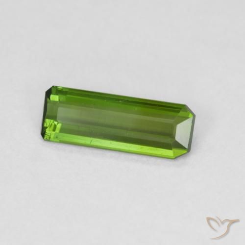0.91 ct Green Tourmaline Stone, Natural Tourmaline in Octagon Step Cut Shape for Sale