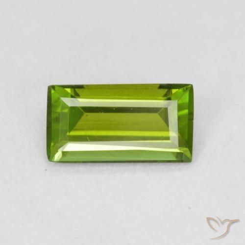 0.70ct Natural Forest Green Tourmaline, Baguette, VVS