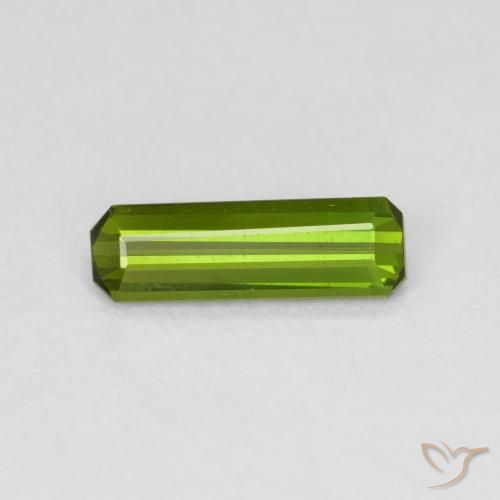 0.66ct Natural Forest Green Tourmaline, Emerald Cut, VVS