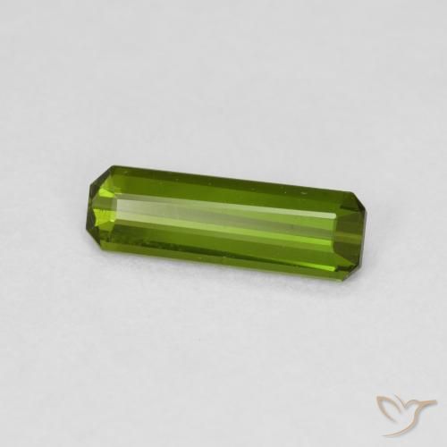 0.66 ct Green Tourmaline Stone, Natural Tourmaline in Octagon Step Cut Shape for Sale
