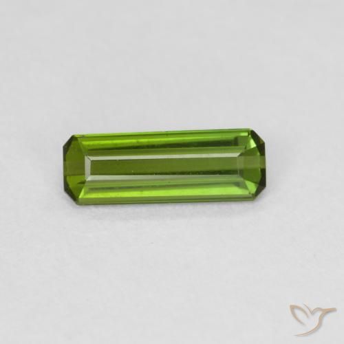 0.60ct Natural Deep Green Tourmaline, Emerald Cut, VVS