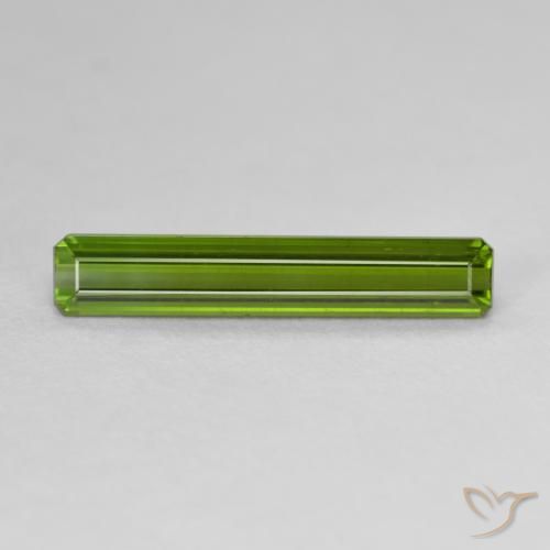 1.92ct Natural Earthy Green Tourmaline, Emerald Cut, VVS