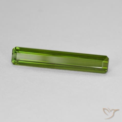 1.92 ct Green Tourmaline Stone, Natural Tourmaline in Octagon Step Cut Shape for Sale