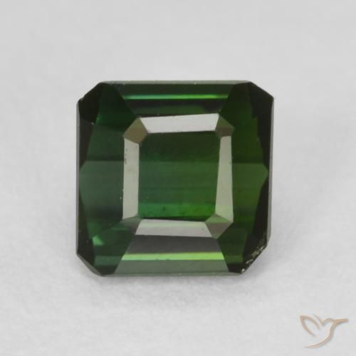 0.94ct Natural Forest Green Tourmaline, Emerald Cut, VVS