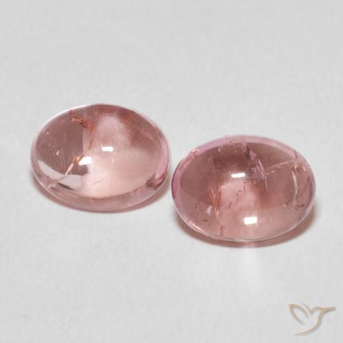 3.00ctw Natural Orange Pink Tourmaline, Oval, Transparent