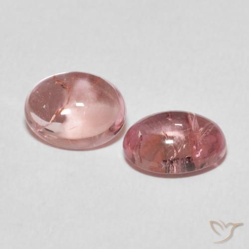 3.00 ctw Pink Tourmaline Stones, Natural Tourmaline in Oval Cabochon Shape for Sale