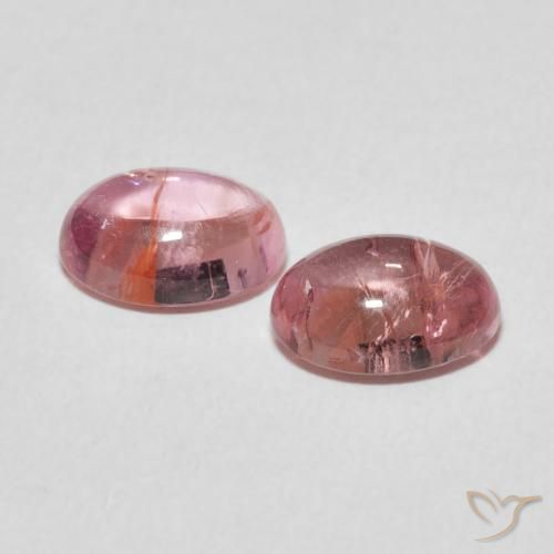Tourmaline Gemstones in 8 x 6 mm (calibrated) Size for Sale, Tourmaline Stones in Orange Pink Color