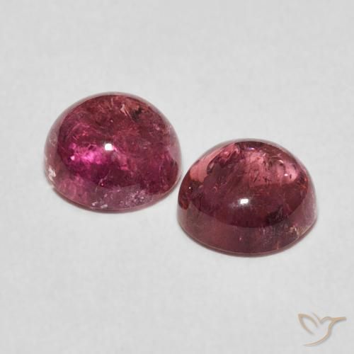 Tourmaline Gemstones in 6.5 mm (calibrated) Size for Sale, Tourmaline Stones in Medium Pink Color