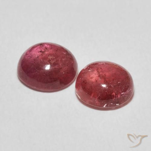 Tourmaline Gemstones in 7 mm (calibrated) Size for Sale, Tourmaline Stones in Medium Pink Color