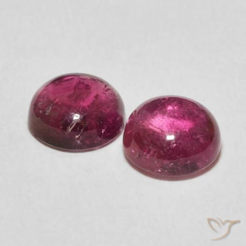 Tourmaline Gemstones in 6.5 mm (calibrated) Size for Sale, Tourmaline Stones in Hot Pink Color