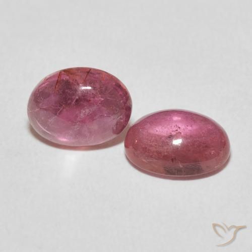 2.99 ctw Pink Tourmaline Stones, Natural Tourmaline in Oval Cabochon Shape for Sale