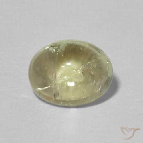1.99ct Natural Pale Lime Green Tourmaline, Oval, Transparent