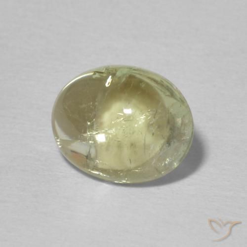 1.99 ct Green Tourmaline Stone, Natural Tourmaline in Oval Cabochon Shape for Sale