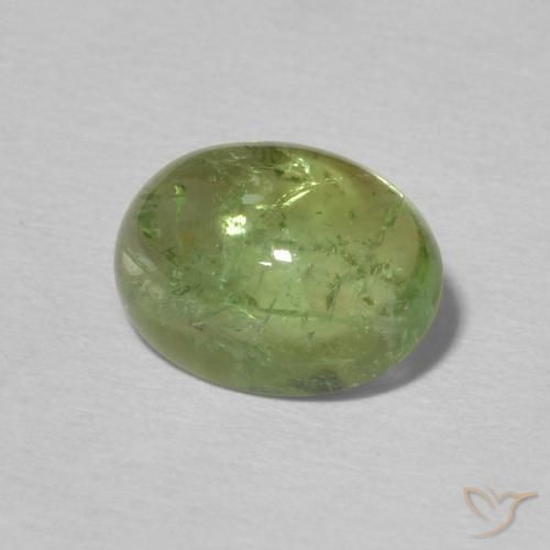 1.99 ct Green Tourmaline Stone, Natural Tourmaline in Oval Cabochon Shape for Sale