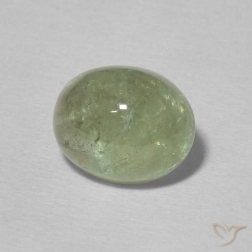 2.40 ct Green Tourmaline Stone, Natural Tourmaline in Oval Cabochon Shape for Sale