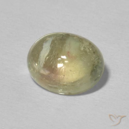 2.44 ct Green Tourmaline Stone, Natural Tourmaline in Oval Cabochon Shape for Sale