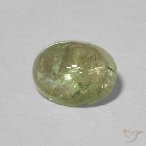 1.92 ct Green Tourmaline Stone, Natural Tourmaline in Oval Cabochon Shape for Sale