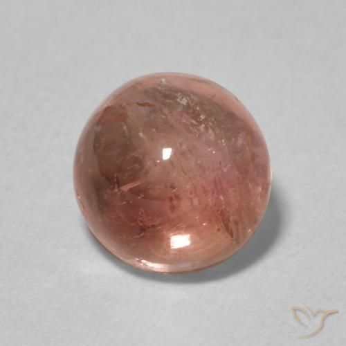 1.79 ct Pink Tourmaline Stone, Natural Tourmaline in Round Cabochon Shape for Sale