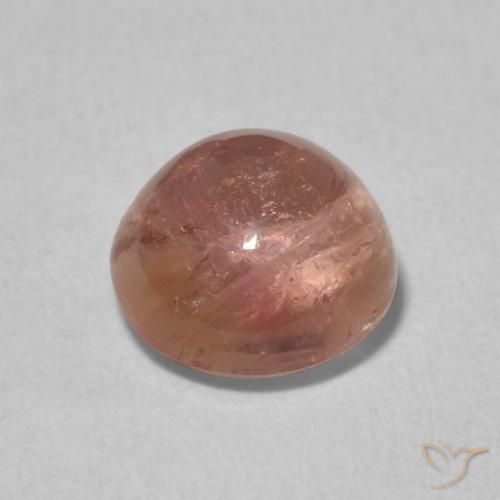 Tourmaline Gemstone in 7 mm (calibrated) Size for Sale, Tourmaline Stone in Orangish Pink Color