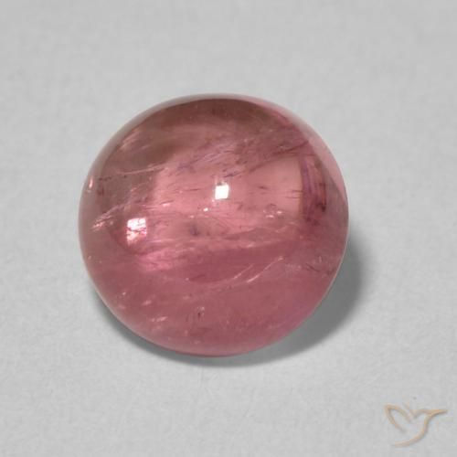 1.81 ct Pink Tourmaline Stone, Natural Tourmaline in Round Cabochon Shape for Sale