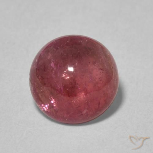 1.46ct Natural Orangish Pink Tourmaline, Round, Transparent