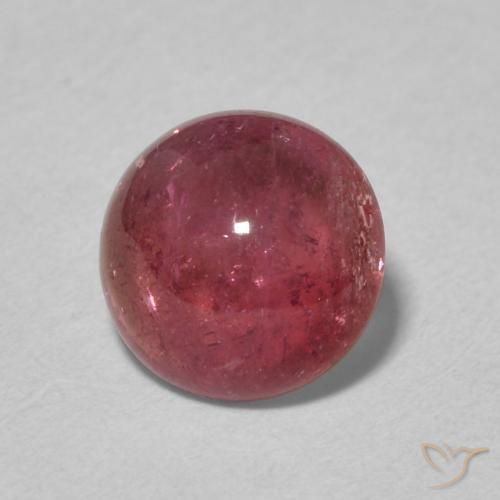 1.46 ct Pink Tourmaline Stone, Natural Tourmaline in Round Cabochon Shape for Sale