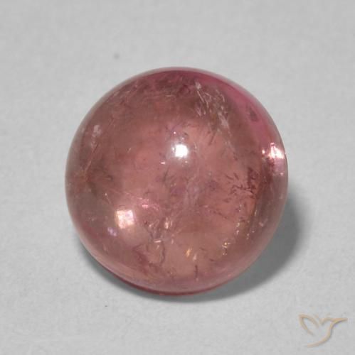 1.79 ct Pink Tourmaline Stone, Natural Tourmaline in Round Cabochon Shape for Sale