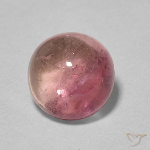 1.73 ct Pink Tourmaline Stone, Natural Tourmaline in Round Cabochon Shape for Sale