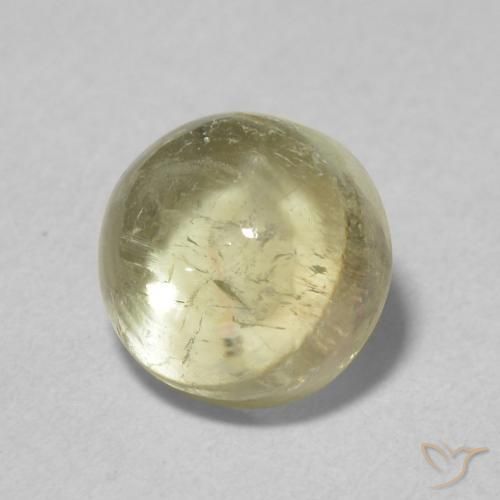 1.86 ct Yellow Tourmaline Stone, Natural Tourmaline in Round Cabochon Shape for Sale