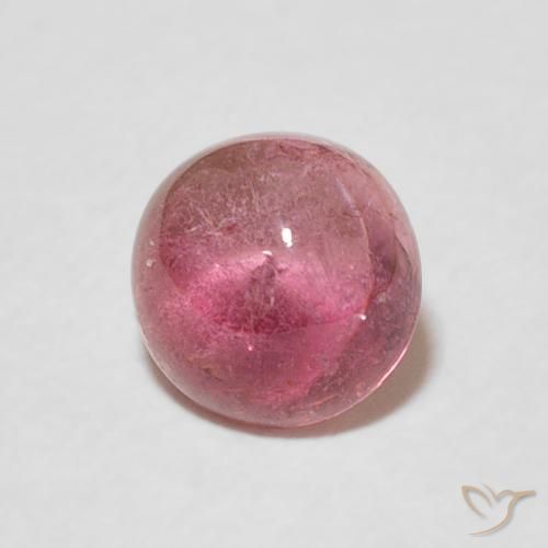 1.05 ct Pink Tourmaline Stone, Natural Tourmaline in Round Cabochon Shape for Sale