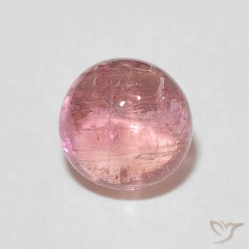1.27ct Natural Orange Pink Tourmaline, Round, Transparent