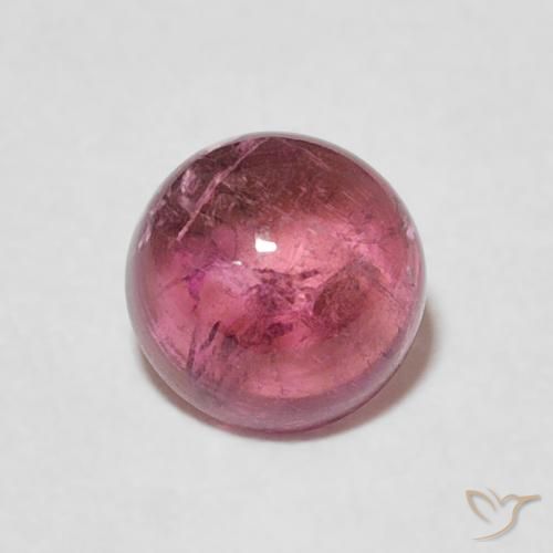 1.25ct Natural Medium Pink Tourmaline, Round, Transparent