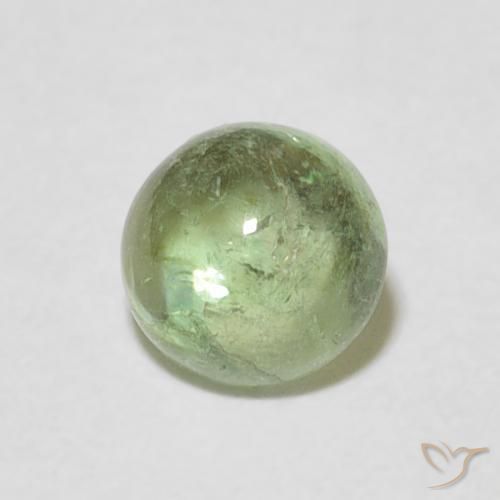 1.16ct Natural Light Green Tourmaline, Round, Transparent