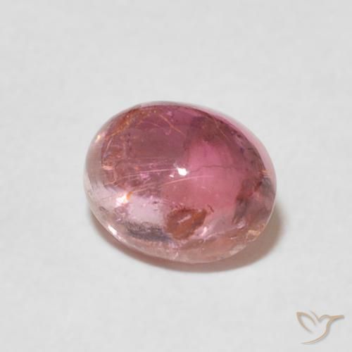 1.18 ct Pink Tourmaline Stone, Natural Tourmaline in Oval Cabochon Shape for Sale