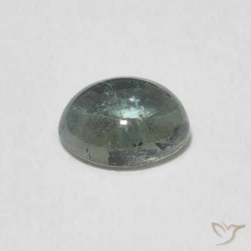 Tourmaline Gemstone in 6.1 x 4.9 mm Size for Sale, Tourmaline Stone in Grayish Green Color