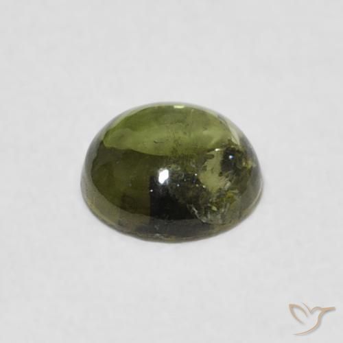 Tourmaline Gemstone in 6 mm (calibrated) Size for Sale, Tourmaline Stone in Warm Green Color