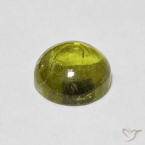 Tourmaline Gemstone in 6 mm (calibrated) Size for Sale, Tourmaline Stone in Warm Green Color