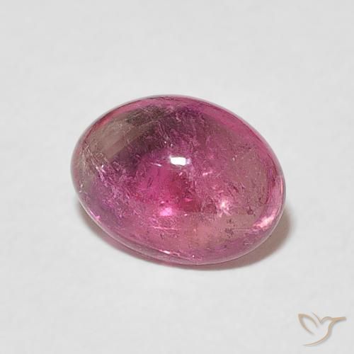 1.26 ct Pink Tourmaline Stone, Natural Tourmaline in Oval Cabochon Shape for Sale