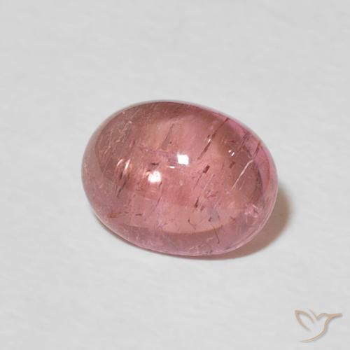 1.55 ct Pink Tourmaline Stone, Natural Tourmaline in Oval Cabochon Shape for Sale