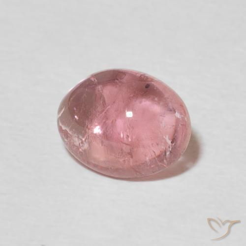 1.31 ct Pink Tourmaline Stone, Natural Tourmaline in Oval Cabochon Shape for Sale