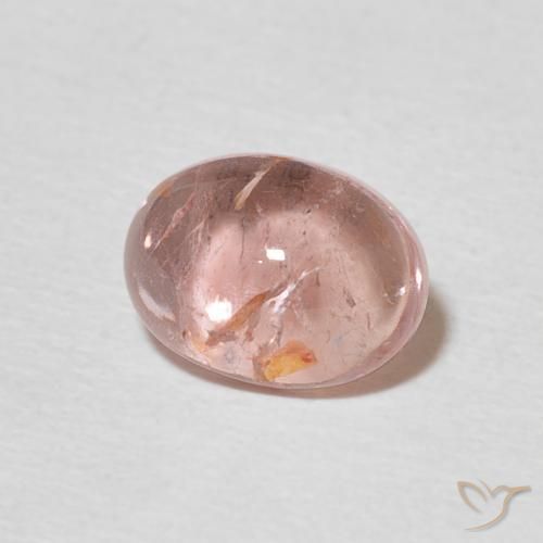 1.40 ct Pink Tourmaline Stone, Natural Tourmaline in Oval Cabochon Shape for Sale