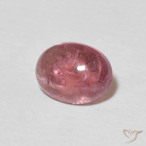 1.37 ct Pink Tourmaline Stone, Natural Tourmaline in Oval Cabochon Shape for Sale
