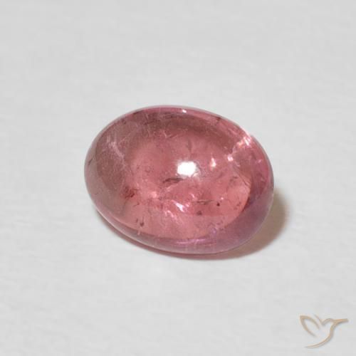 1.33 ct Red Tourmaline Stone, Natural Tourmaline in Oval Cabochon Shape for Sale