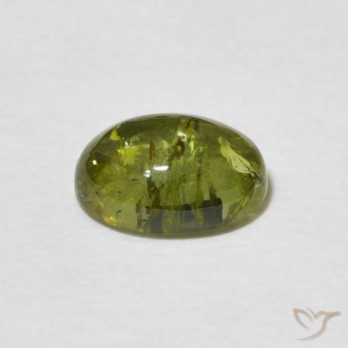 Tourmaline Gemstone in 8 x 6 mm (calibrated) Size for Sale, Tourmaline Stone in Light Earthy Green Color