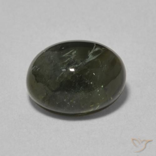1.75ct Natural Deep Green Tourmaline, Oval, Transparent