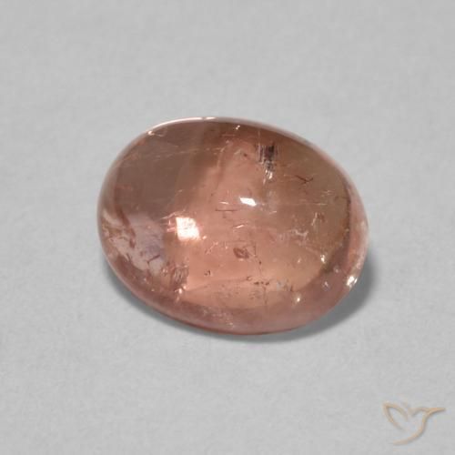 1.29 ct Pink Tourmaline Stone, Natural Tourmaline in Oval Cabochon Shape for Sale